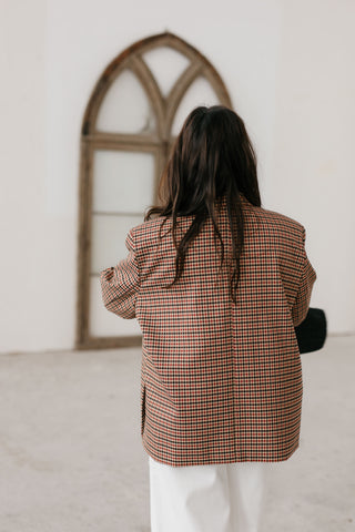 ELLIE BLAZER CHECKERED RED
