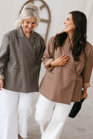 ELLIE BLAZER CHECKERED NAVY