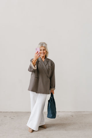 ELLIE BLAZER CHECKERED NAVY