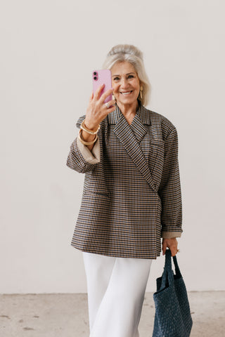 ELLIE BLAZER CHECKERED NAVY