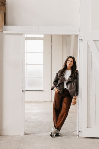 MARIE SEQUIN JEANS BROWN