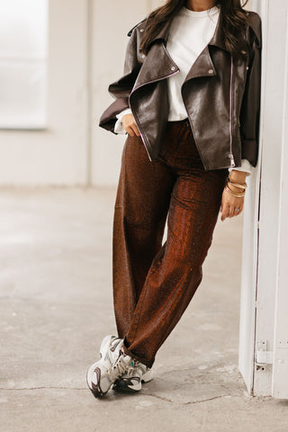 MARIE SEQUIN JEANS BROWN