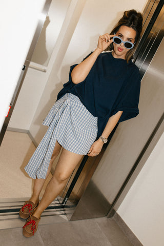 SOFIA SKORT VICHY BLUE