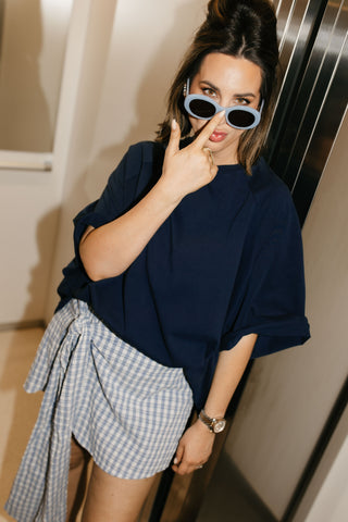 FLORA T-SHIRT NAVY