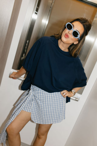 FLORA T-SHIRT NAVY