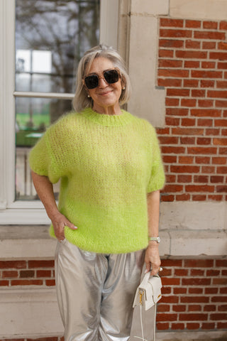 ALICE MOHAIR KNIT - YELLOW/GREEN