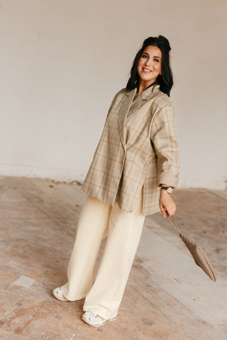 ELLIE BLAZER CHECKERED YELLOW