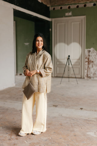 ELLIE BLAZER CHECKERED YELLOW