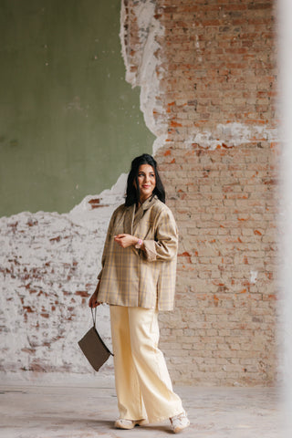 ELLIE BLAZER CHECKERED YELLOW