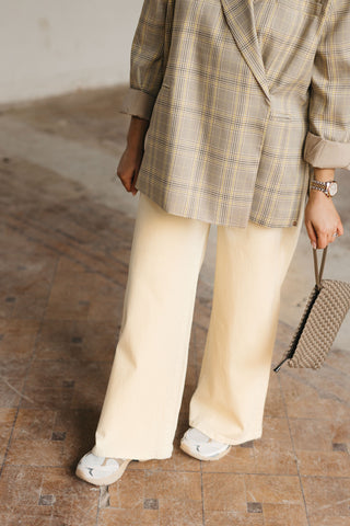 BILLIE WIDE JEANS BUTTERYELLOW