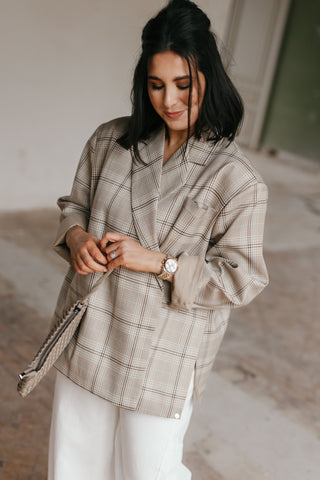 ELLIE BLAZER CHECKERED BLUE