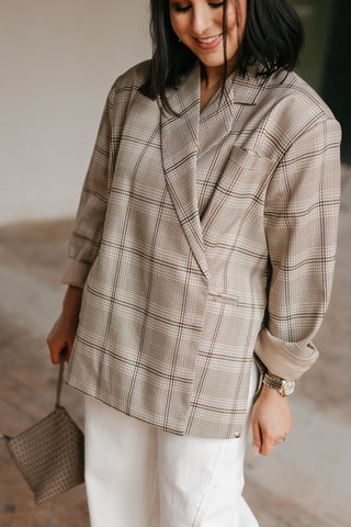 ELLIE BLAZER CHECKERED BLUE