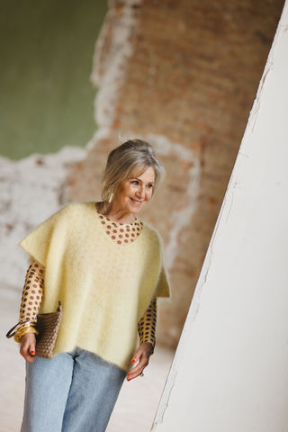 SOFIE MESH TOP POLKADOT YELLOW