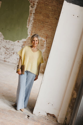 SOFIE MESH TOP POLKADOT YELLOW