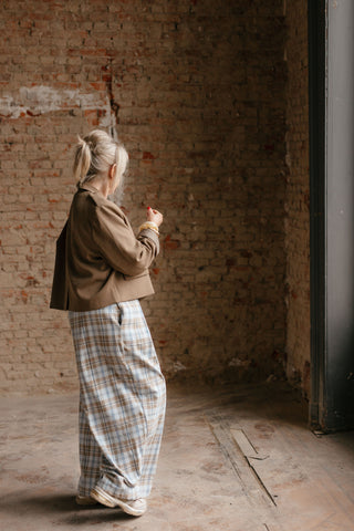 SAM CROPPED BLAZER BROWN