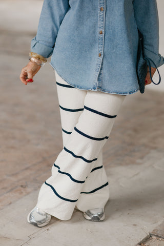 LIZZIE TROUSERS STRIPES NAVY