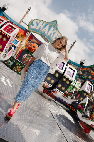 ROSIE LONG SEQUIN SKIRT BLUE