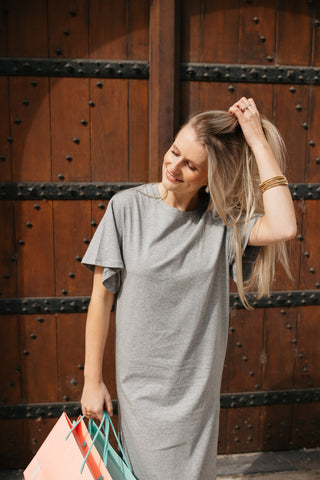 VERA T-SHIRT DRESS GREY