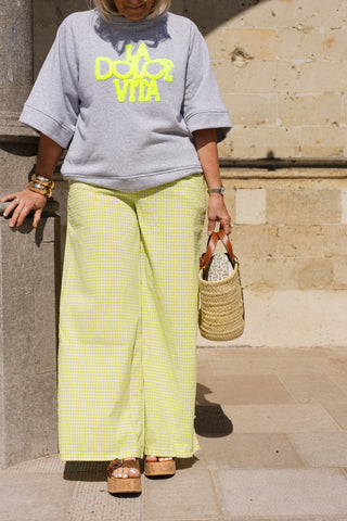 OONA VICHY TROUSERS GREEN