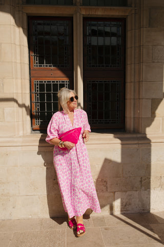 ROMAN DRESS PURPLE / PINK
