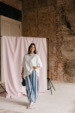 NORA BALLOON JEANS STRIPES