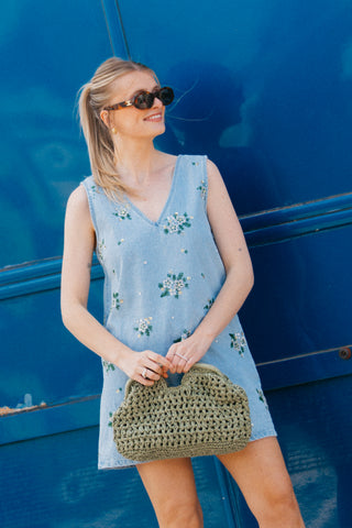 ROMY JEANS DRESS SEQUINS