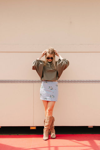 ROMY JEANS SKIRT SEQUINS