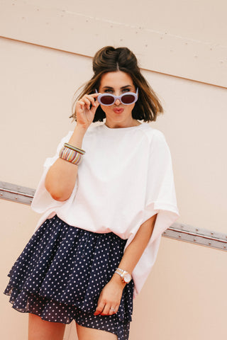 CESAR SKIRT POLKADOT NAVY