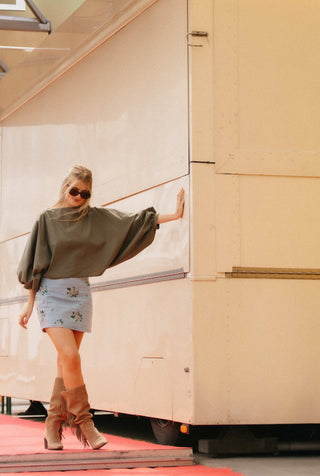 MANON CROPPED BLOUSE KHAKI