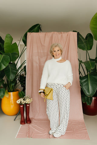 MILO TROUSERS POLKADOT WHITE