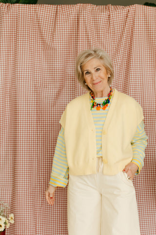 MONA LONGSLEEVE STRIPES YELLOW/BLUE