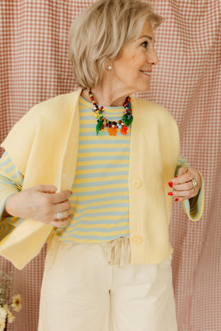 MONA LONGSLEEVE STRIPES YELLOW/BLUE