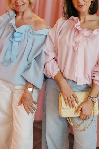 RUNE OFF SHOULDER BLOUSE BABYBLUE