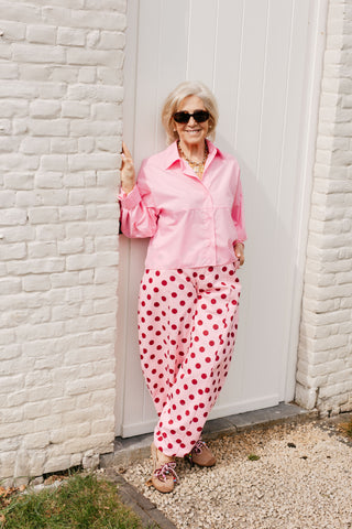 CHARLES POLKADOT TROUSERS PINK