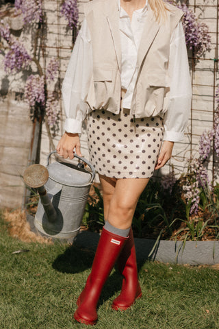 LANA SEQUIN SKIRT POLKADOT