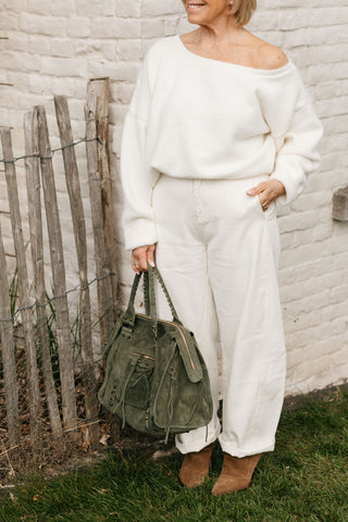 SOPHIA OFF SHOULDER KNIT ECRU