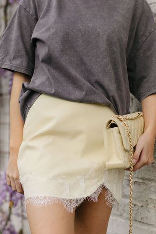 AMELIA LACE SKIRT BUTTERYELLOW