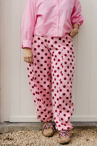 CHARLES POLKADOT TROUSERS PINK