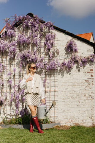 LANA SEQUIN SKIRT POLKADOT