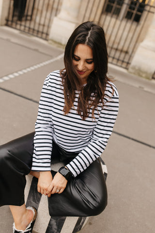 MIMI STRIPED LONG SLEEVE T-SHIRT