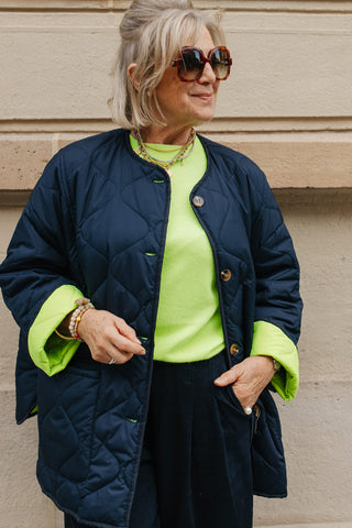 SCOUT JACKET NAVY / NEON GREEN