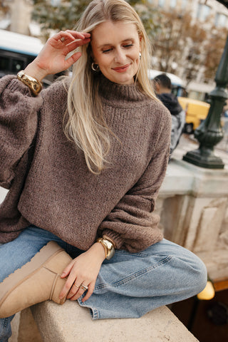 JESSE KNIT BROWN