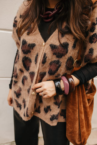 INES LEOPARD GILET