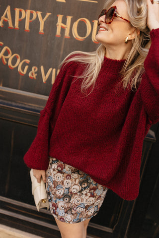 JESSE KNIT BORDEAUX