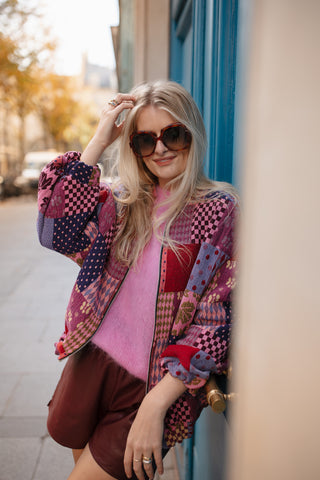 BILLIE BOMBERJACKET PINK PATCHES