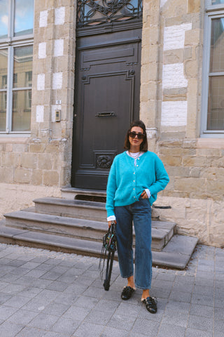 LEWIS KNIT TURQUOISE