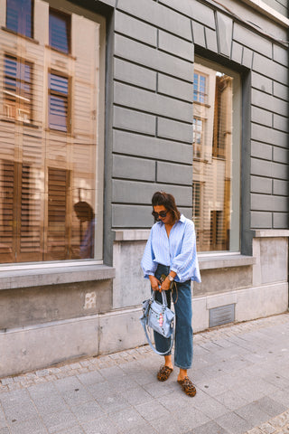 AIMEE BLOUSE STRIPES BLUE/WHITE