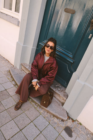 OONA BOMBERJACKET BURGUNDY