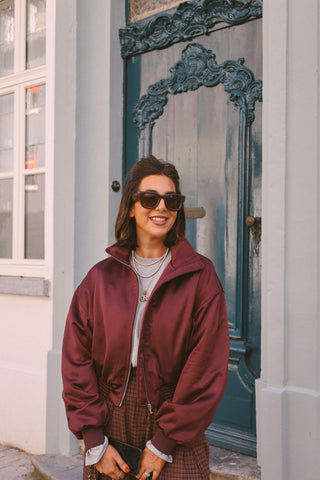 OONA BOMBERJACKET BURGUNDY