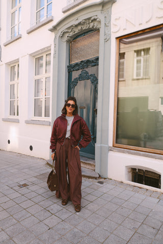 OONA BOMBERJACKET BURGUNDY